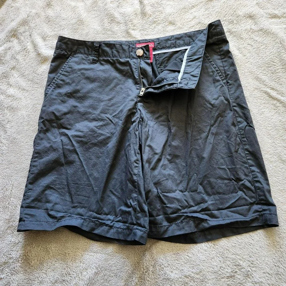 Merona vintage y2k black 100% cotton shorts Sz 8 classic minimalist preppy